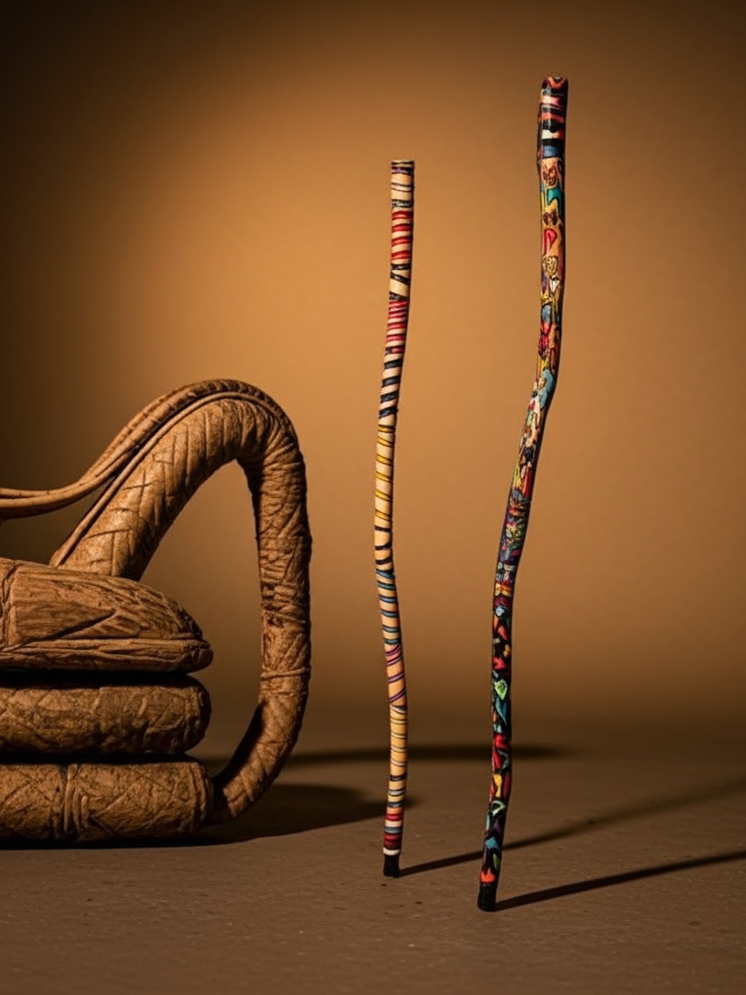 Hand-Painted Walking Sticks