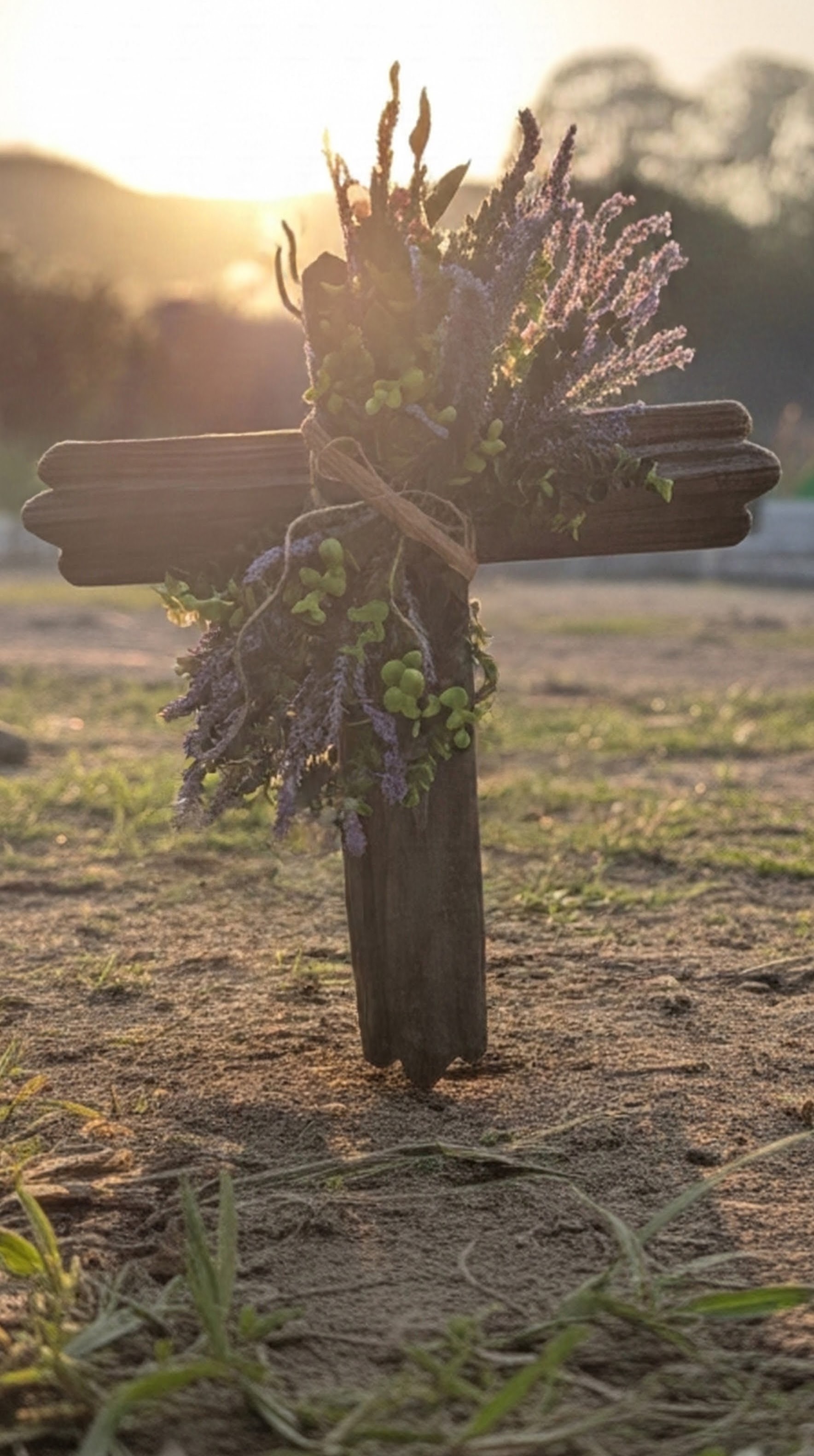 Sunset Blossom Cross