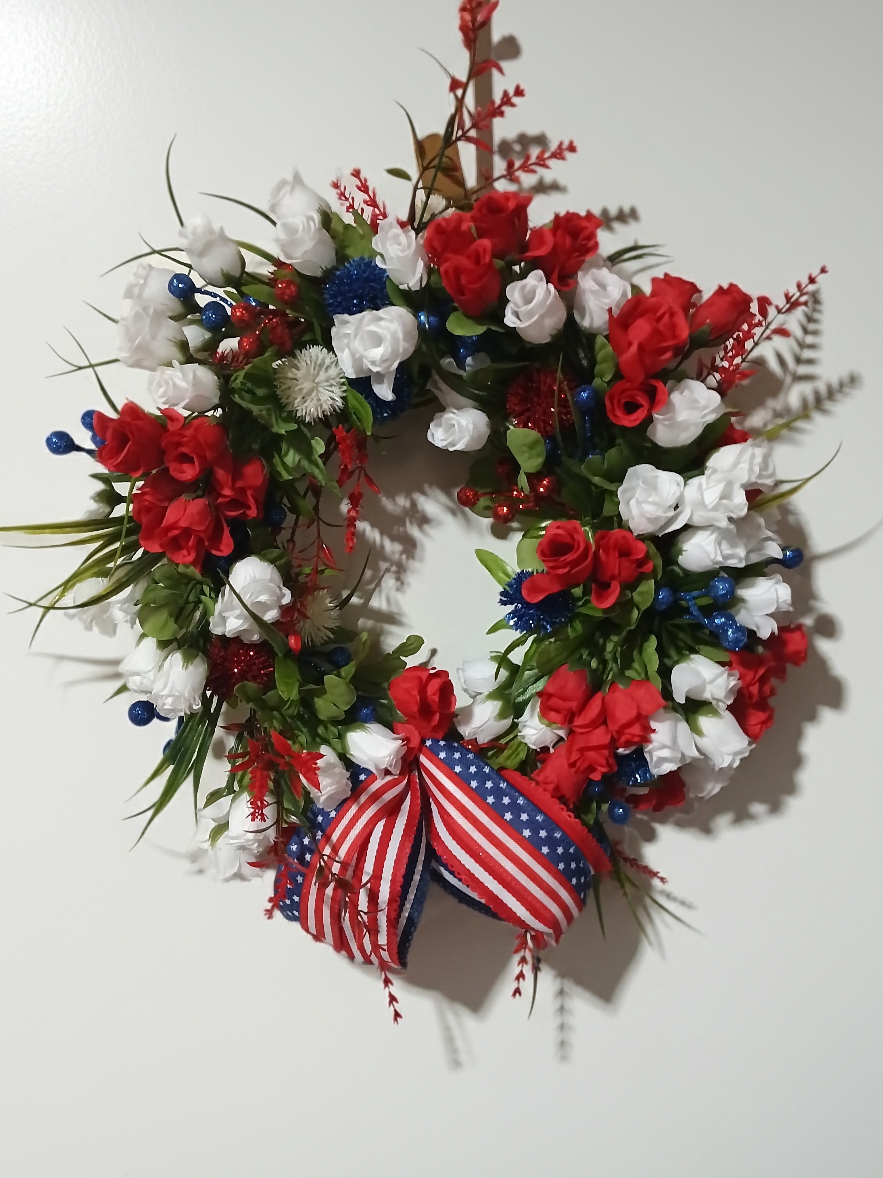 Patriotic Petals Wreath